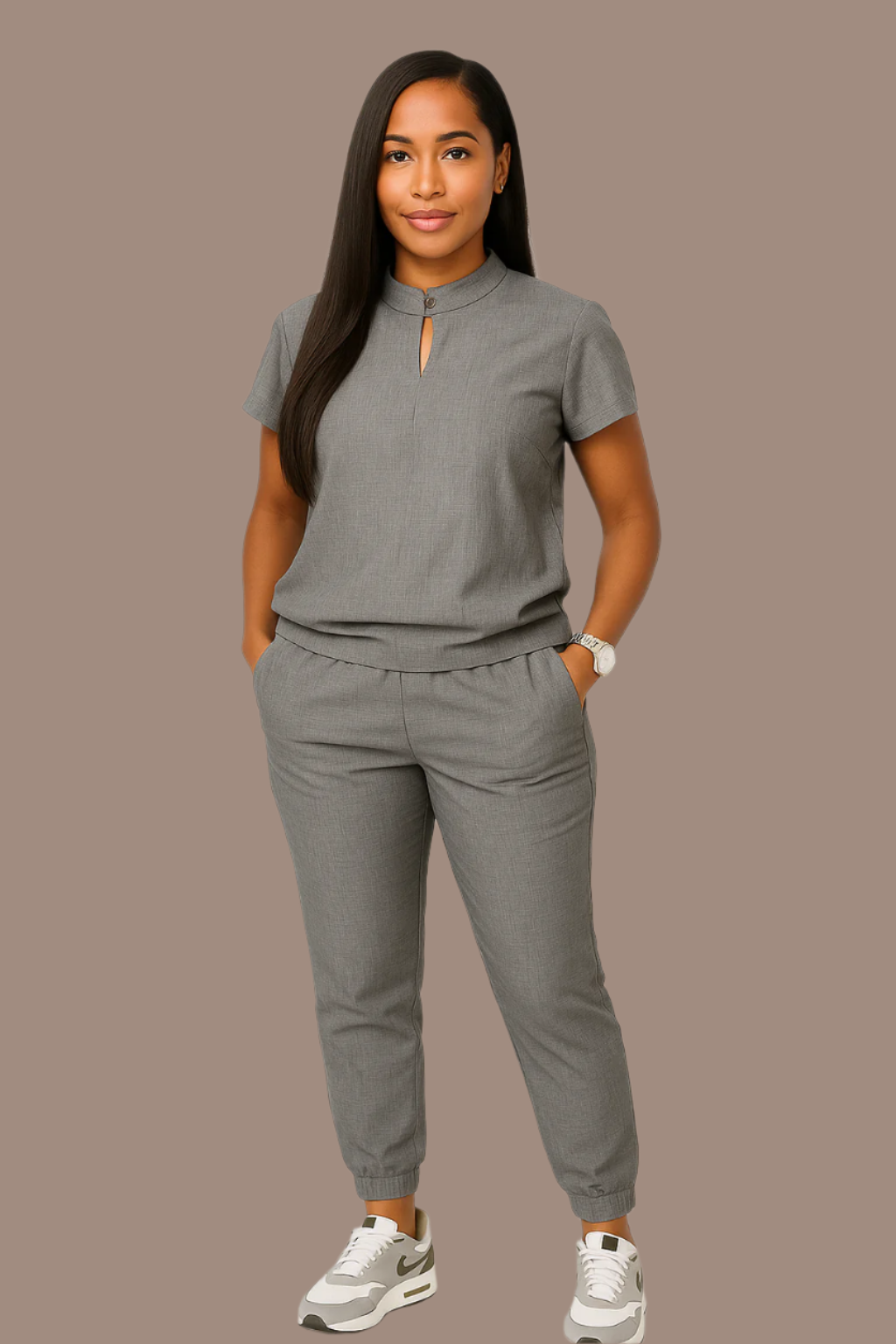 High Waisted Sami's Skinny Scrub Set
